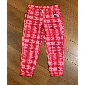 Lands' End NWT Kids Dark Berry Tie Dye Lightweight Joggers Bottoms Pants Size XL